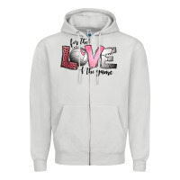 Dove Grey for the love of the game volleyball Zipper Hoodie - Jasminsmagicworld