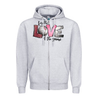 Heather Grey for the love of the game volleyball Zipper Hoodie - Jasminsmagicworld