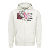 Oatmeal Heather for the love of the game volleyball Zipper Hoodie - Jasminsmagicworld