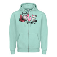 Seafoam for the love of the game volleyball Zipper Hoodie - Jasminsmagicworld