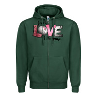 Sports Green for the love of the game volleyball Zipper Hoodie - Jasminsmagicworld
