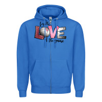 True Royal for the love of the game volleyball Zipper Hoodie - Jasminsmagicworld