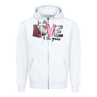 White for the love of the game volleyball Zipper Hoodie - Jasminsmagicworld