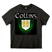 Asphalt collins family irish coat of arms Heavy Core Tee - linhVisuals