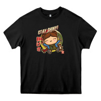 Black kaylee kawaii Heavy Core Tee - linhVisuals