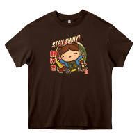 Chocolate Brown kaylee kawaii Heavy Core Tee - linhVisuals