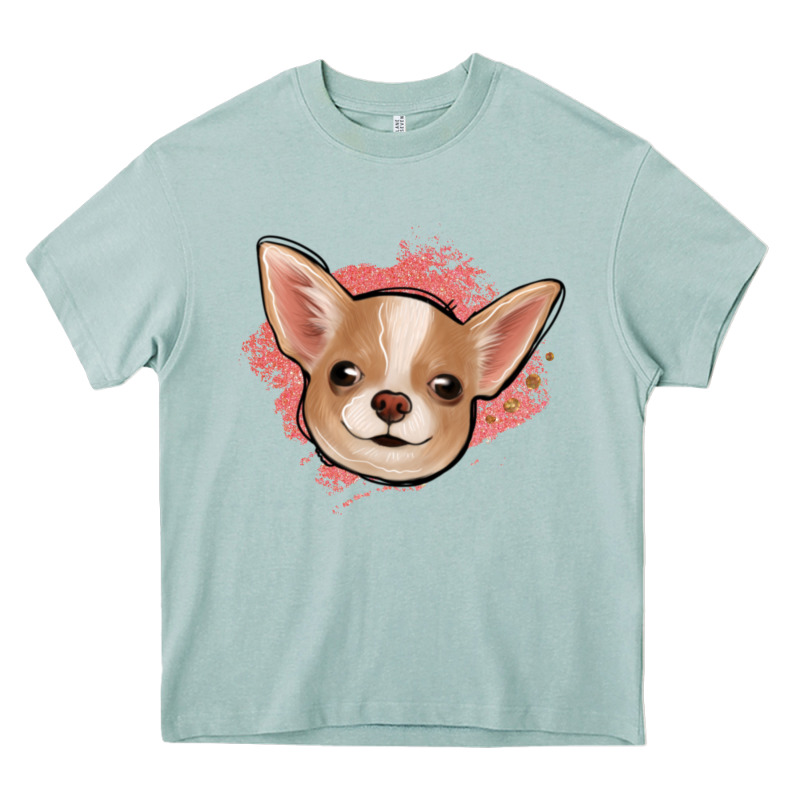 Chihuahua Pink Glitter Heavy Core Tee by Jasminsmagicworld | Teevron