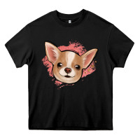 Black chihuahua pink glitter Heavy Core Tee - Jasminsmagicworld