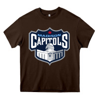 Chocolate Brown madison capitols Heavy Core Tee - linhVisuals