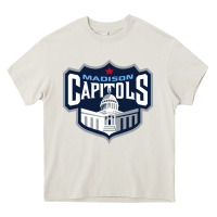 Cream madison capitols Heavy Core Tee - linhVisuals