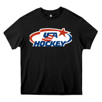 Black usa hockey Heavy Core Tee - linhVisuals
