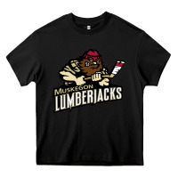 Black muskegon lumberjacks dc143c Heavy Core Tee - linhVisuals