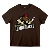 Chocolate Brown muskegon lumberjacks dc143c Heavy Core Tee - linhVisuals