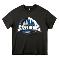 Asphalt idaho steelheads mountain Heavy Core Tee - linhVisuals