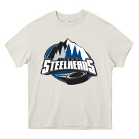 Cream idaho steelheads mountain Heavy Core Tee - linhVisuals