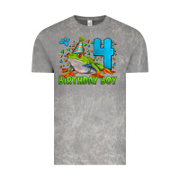 Cloud Rock birthday boy frog age 4 Vintage Tee - LillyAllenDesigns