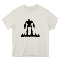 Cream iron giant Heavy Core Tee - linhVisuals