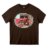Chocolate Brown tractor t  shirt tractor t  shirt Heavy Core Tee - linhVisuals