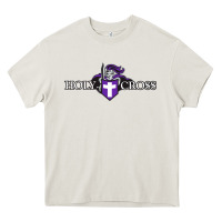 Cream holy cross crusaders Heavy Core Tee - linhVisuals