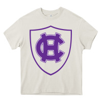 Cream holy cross crusaders Heavy Core Tee - linhVisuals