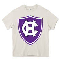 Cream holy cross crusaders Heavy Core Tee - linhVisuals