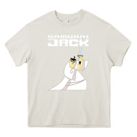 Cream samurai jack Heavy Core Tee - linhVisuals
