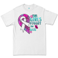 White This Girls Fought and Won Cancer Premium Tee - BundleAndBundleShop