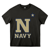 Asphalt navy midshipmen Heavy Core Tee - linhVisuals
