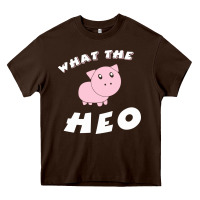 Chocolate Brown what the heo Heavy Core Tee - linhVisuals