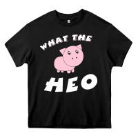 Black what the heo Heavy Core Tee - linhVisuals