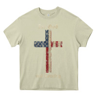 Mossy for god and country cross american flag faith us patriotic tank top Heavy Core Tee - linhVisuals