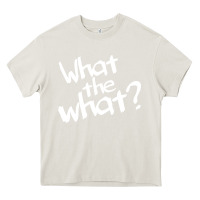 Cream what the what Heavy Core Tee - linhVisuals