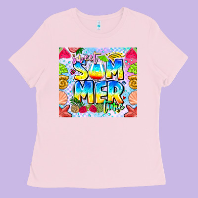 Sweet Summer Time Ladies Tee Designed By Cowhidedigitalart