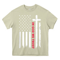 Mossy in god we trust with patriotic vintage american flag t shirt Heavy Core Tee - linhVisuals