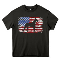 Asphalt great dane vintage american flag t shirt Heavy Core Tee - linhVisuals