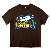 Chocolate Brown la salle Heavy Core Tee - linhVisuals