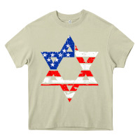 Mossy hanukah american flag star of david   jewish chanukah t shirt Heavy Core Tee - linhVisuals
