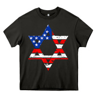 Asphalt hanukah american flag star of david   jewish chanukah t shirt Heavy Core Tee - linhVisuals