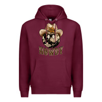 Burgundy howdy smiley face Premium Hoodie - BarkalooDesign