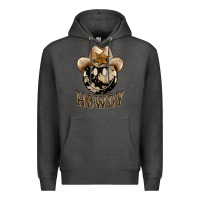 Charcoal Heather howdy smiley face Premium Hoodie - BarkalooDesign