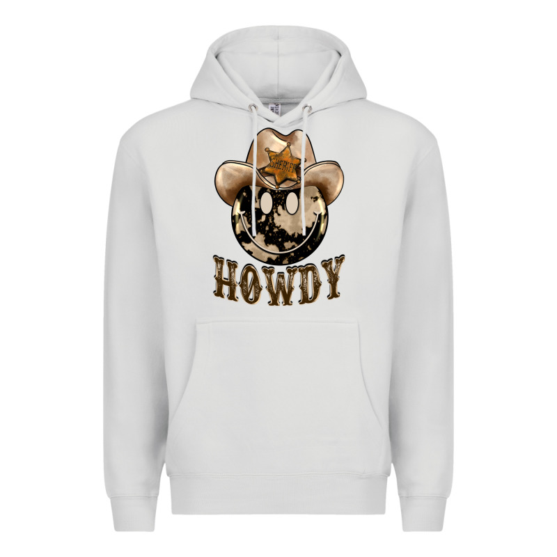 Howdy Smiley Face Premium Hoodie by BarkalooDesign | Teevron