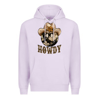 Lilac howdy smiley face Premium Hoodie - BarkalooDesign