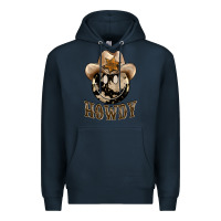 Navy howdy smiley face Premium Hoodie - BarkalooDesign