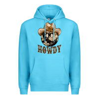 Ocean Blue howdy smiley face Premium Hoodie - BarkalooDesign