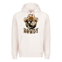 Pale Pink howdy smiley face Premium Hoodie - BarkalooDesign