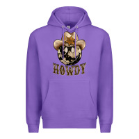 Purple howdy smiley face Premium Hoodie - BarkalooDesign