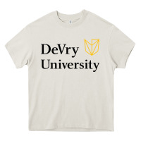 Cream devry advantage academy vectorized Heavy Core Tee - linhVisuals