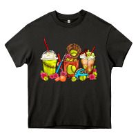 Asphalt Softball Coffee Cups Heavy Core Tee - FaDigitalArtStudio