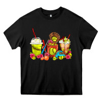 Black Softball Coffee Cups Heavy Core Tee - FaDigitalArtStudio