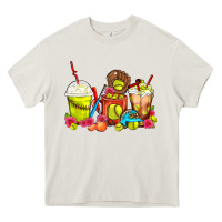 Cream Softball Coffee Cups Heavy Core Tee - FaDigitalArtStudio